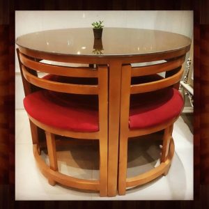 میز ناهارخوری 4 نفره کمجا چوبی